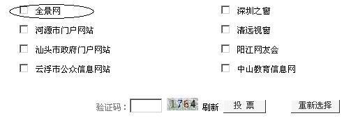 2006年广东十大平安网站评选中请投全景网一票